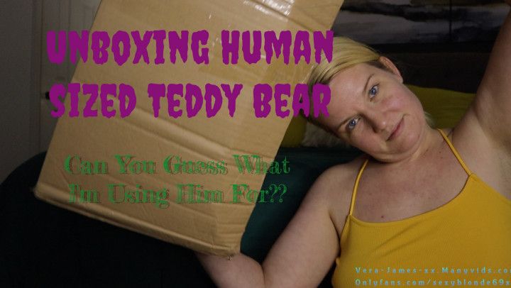 Unboxing My GIANT Bear Puffy! Adult Sized Bear Free Video