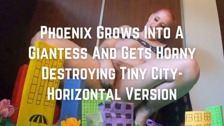 Phoenix Grows Into A Giantess And Destroys City- Horizontal