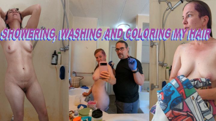 Showering, washing and coloring my hair - Premium edition