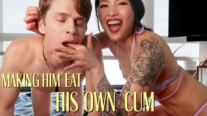 Making Him Eat His Own Cum