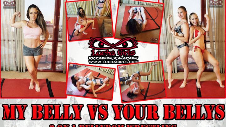 1331-My Belly vs Your Bellys - 2 on 1 Bellydom Wrestling