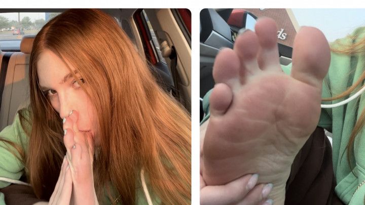 Sucking my toes while running errands