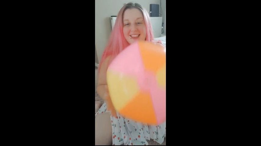 Inflatable beach ball fun