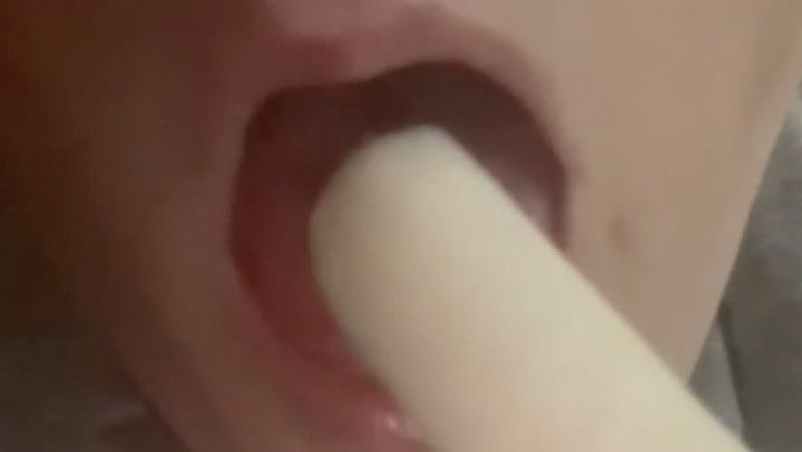 Mummy sucking on a lolly