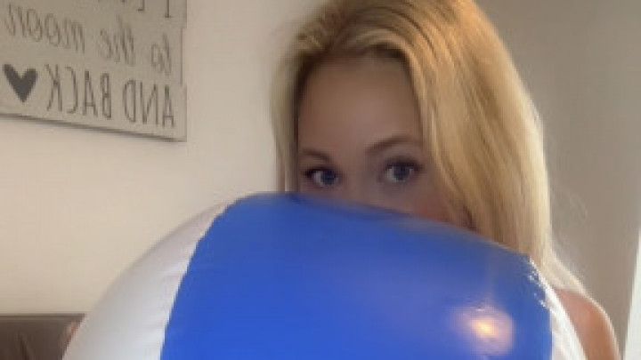 New beach ball bounce and inflate full face vid