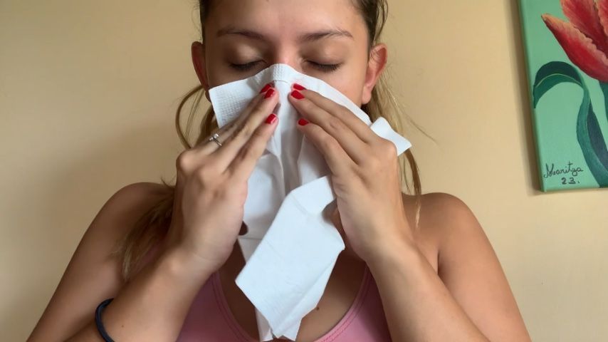 Allergy day- Nose blowing + sneezes