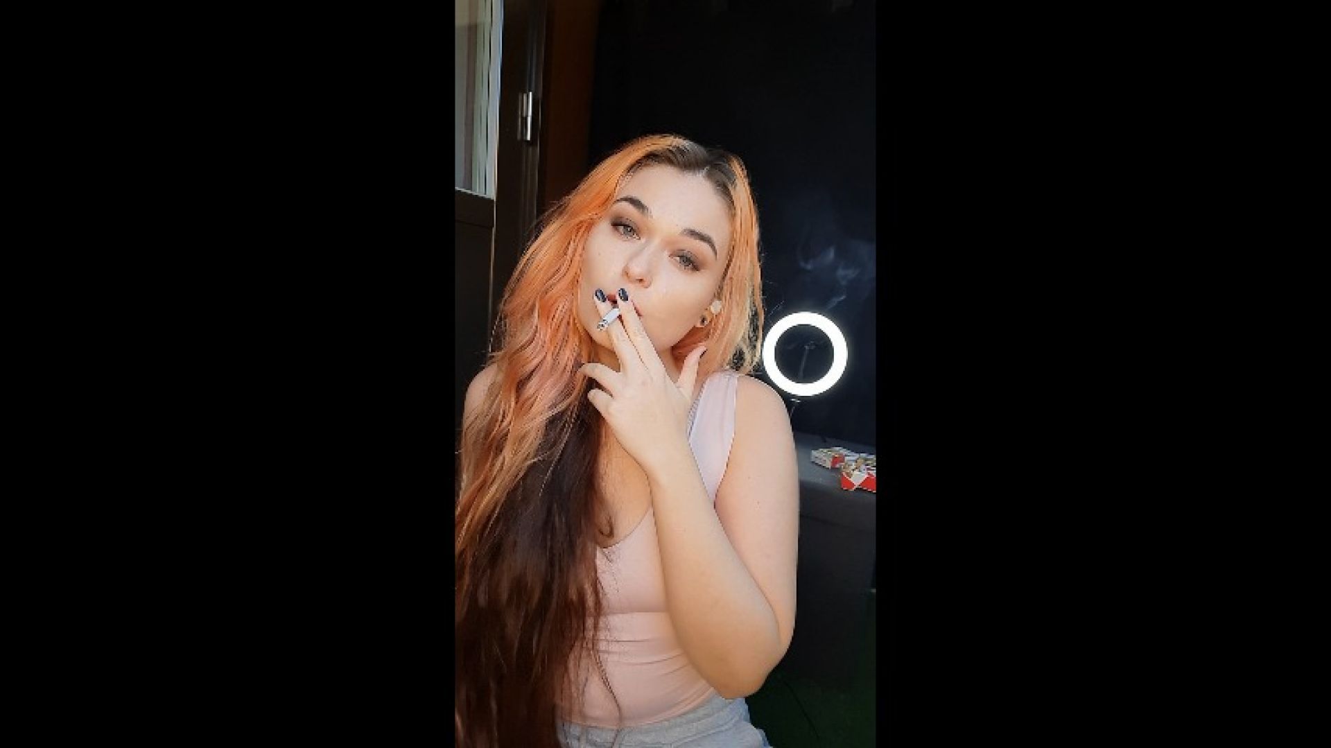 Smoking a cigarette - smokingrapunzel