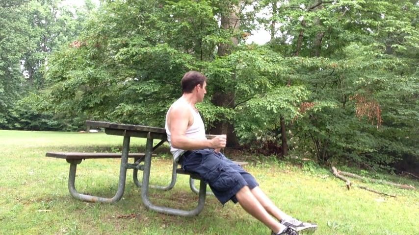 Public jerking-off at the campground