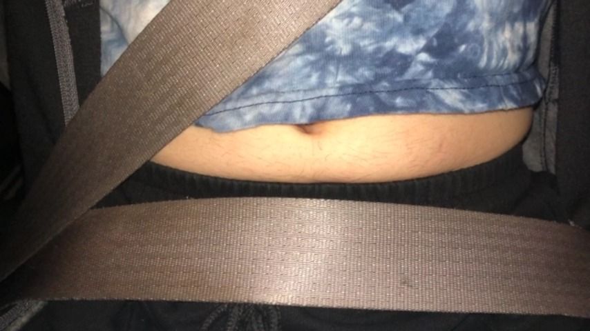 Tickling my Belly buckled in the car
