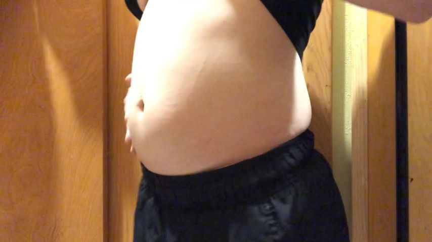 Playing with my stuffed belly