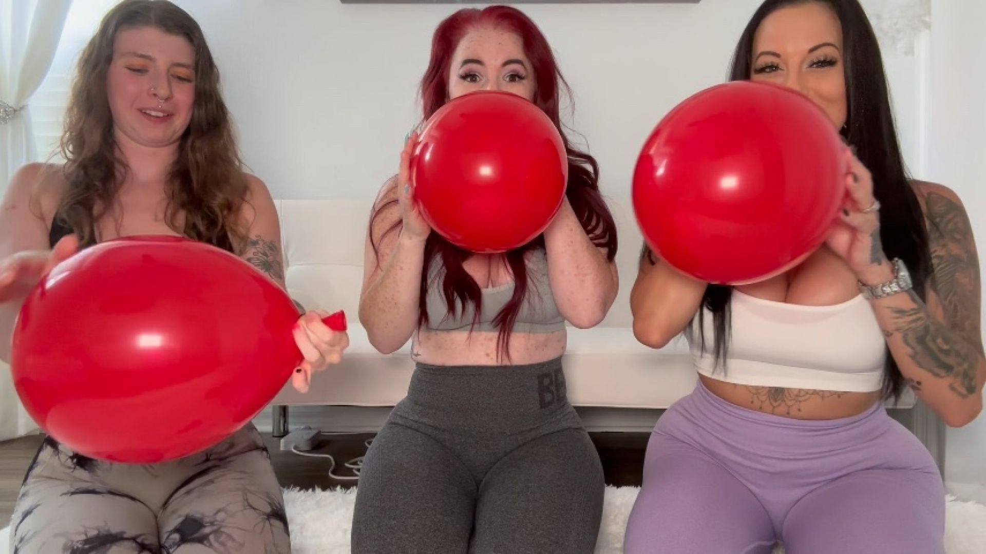 First time popping balloons