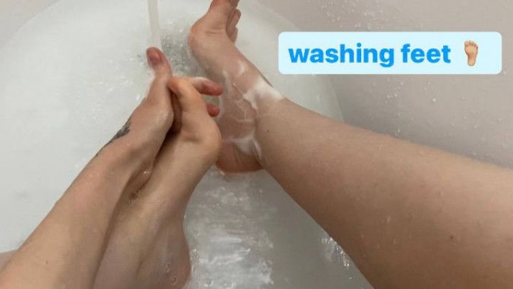 washing feet