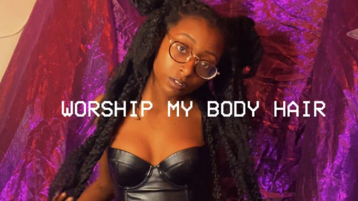 Hairy Ebony Domme Pit and Bush Worship