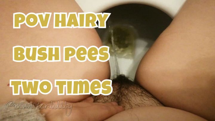 POV Hairy Bush Peeing Twice
