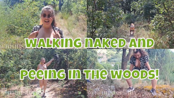 Outdoor Naked Walk And Pee In The Woods