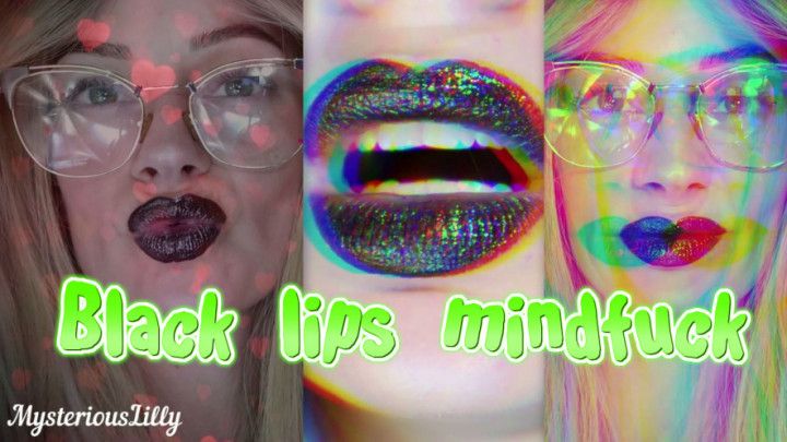 Black lips mesmerize CUSTOM lip worship lip fetish clip by M