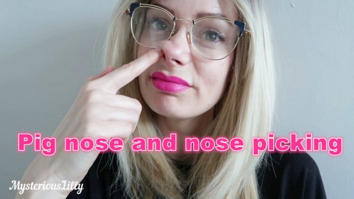 Pig nose and nose picking