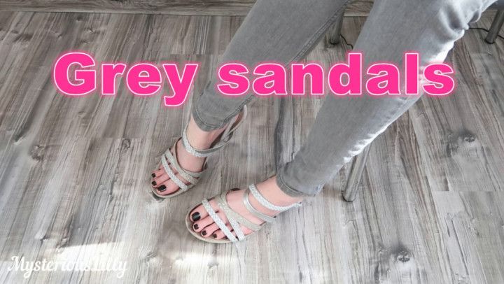 Grey sandals