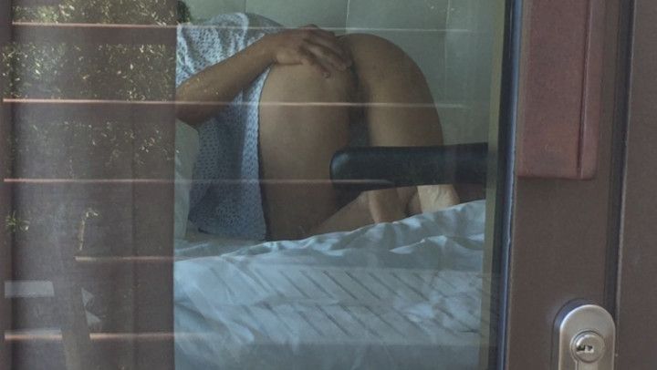 Filming hot couple fuck through window