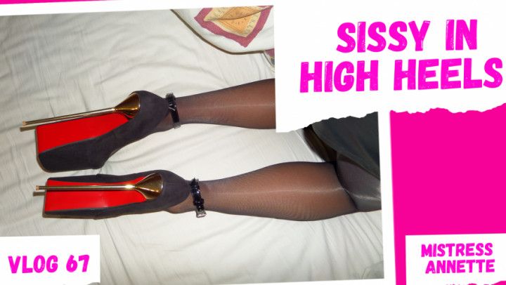 HIGH HEEL AND STOCKINGS. SISSY FETISH