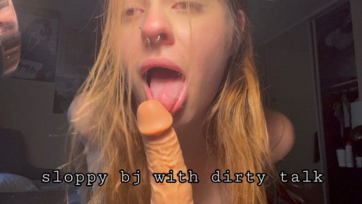 sloppy dildo sucking with dirty talk