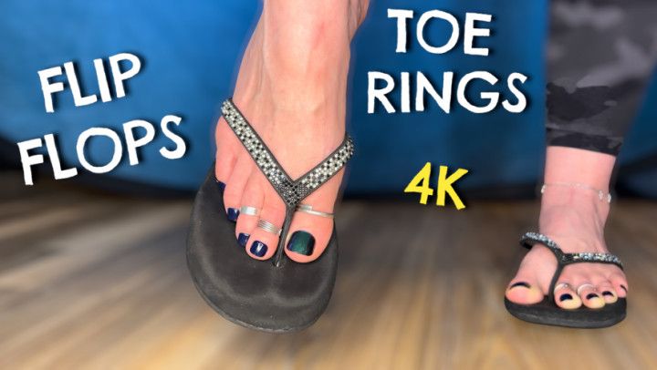 Flip Flops Dangling Sexy Toe Rings 4K