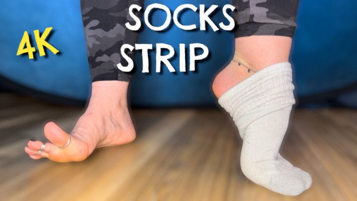 Socks Strip Tease My Sexy Feet 4K