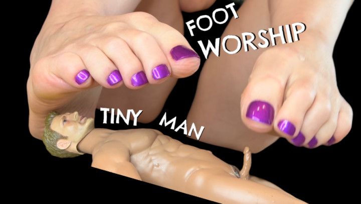 Tiny Man Foot Worship Giantess Footjob