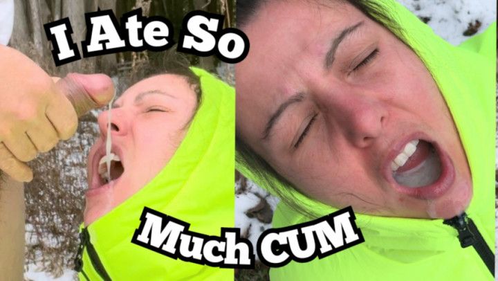 Mouthful Of Hot Creamy Cum &amp; on Puffy Jacket