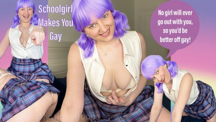 Schoolgirl Makes You Gay - Femdom POV