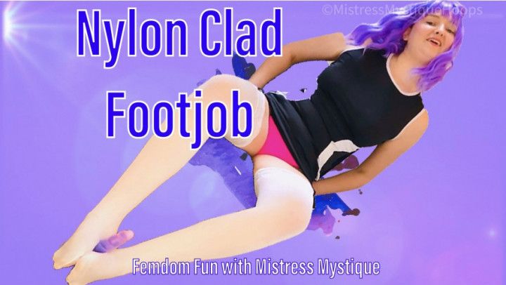 Nylon Clad Footjob