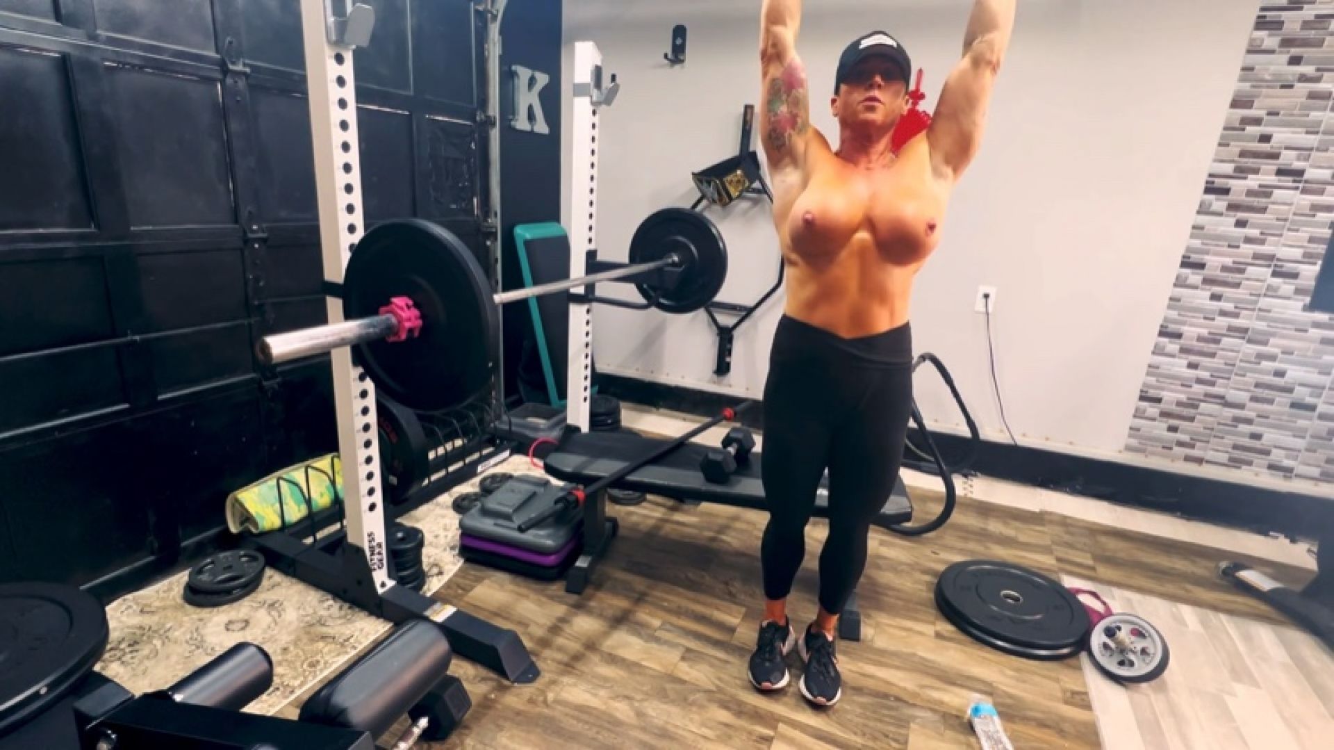 Kandys unedited topless workout