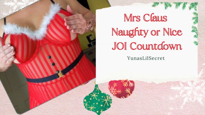 Mrs Claus Naughty Or Nice JOI Countdown