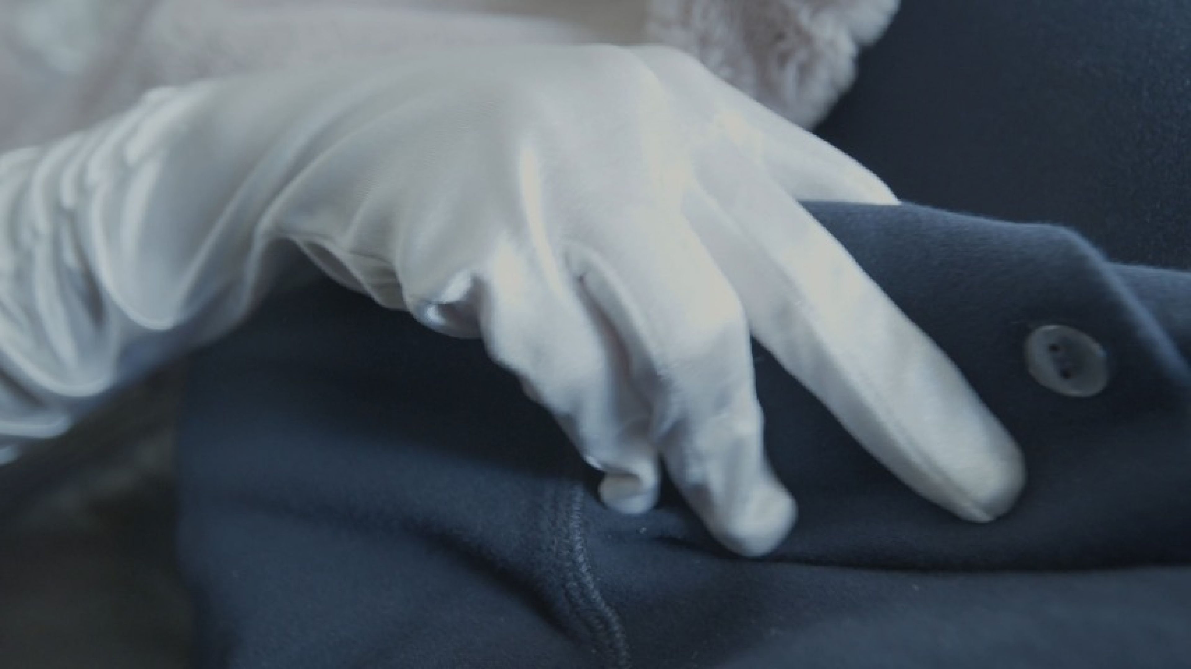 Naughty Stepsis Wears Satin Gloves to Seduce Stepbrother
