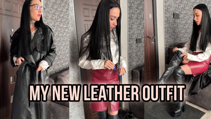 The hot new office leather outfit for the custom video