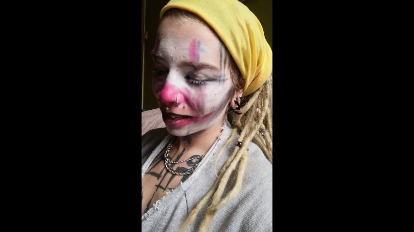 Clown makeup creepy fetish messy