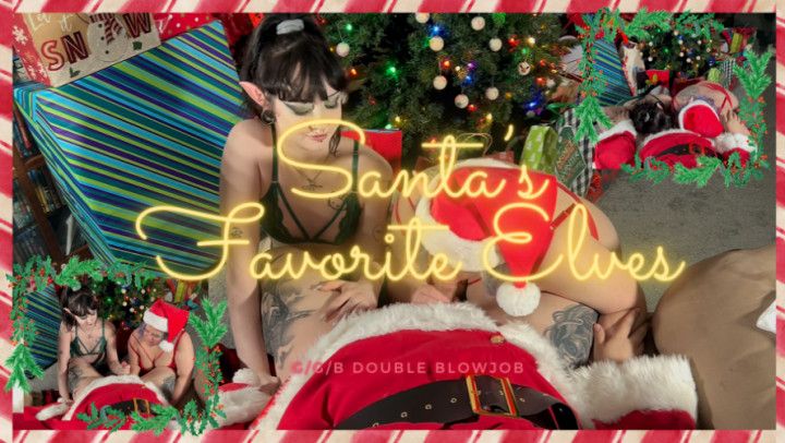 Santa's Favorite Elves G/G/B Double Blowjob