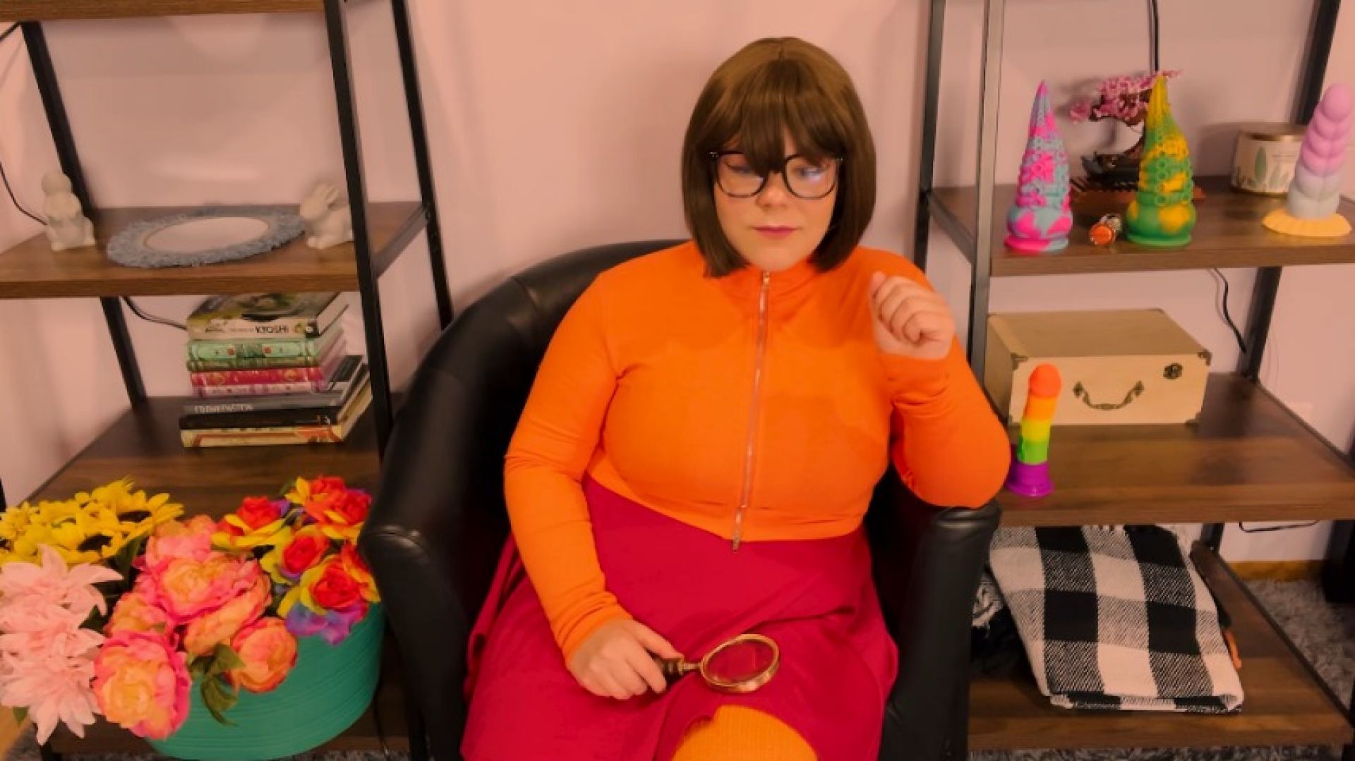 Jinkies! Velma is so mean telling you how to jerk your cock