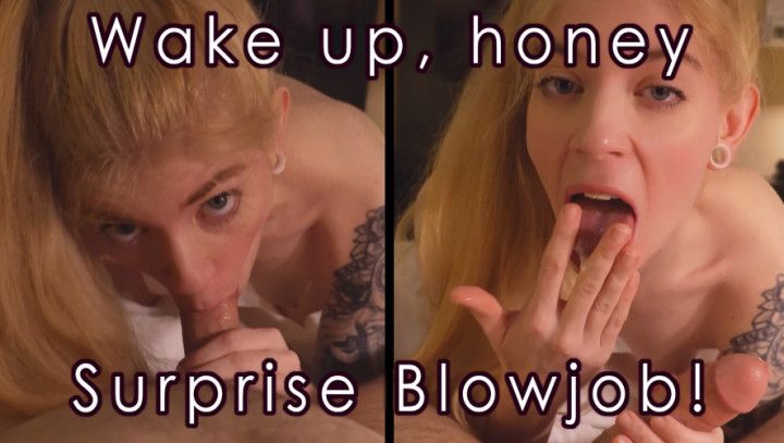 POV waking up to a blowjob