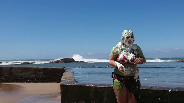 Getting Pied and Slimed Fun at the Beach