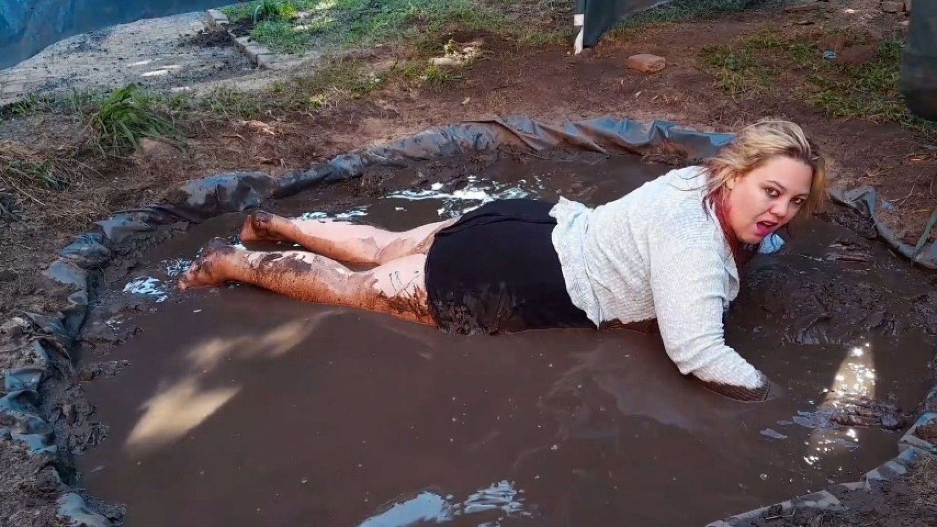 Formal Evening clothes destroyed in mud