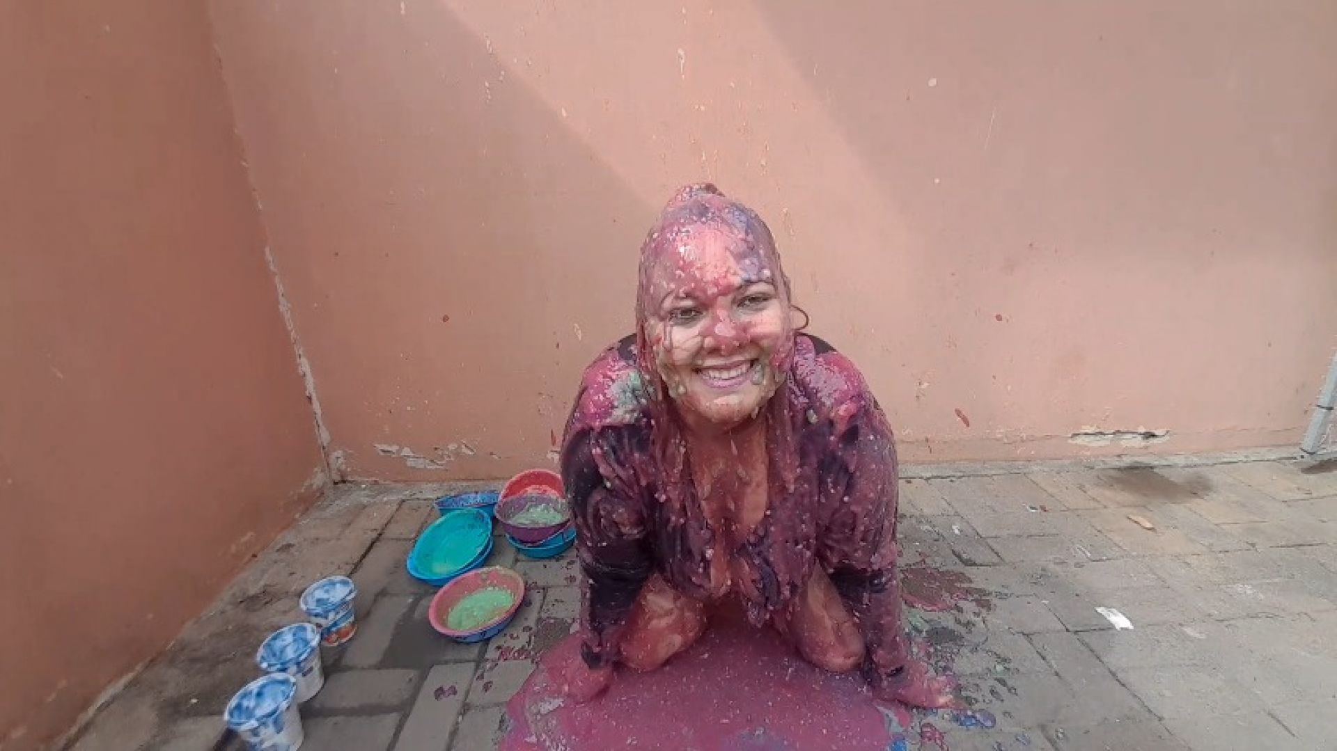 Clothes slime filling and gunging