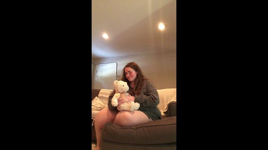 Sitting on my teddy bear