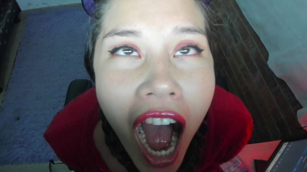 open mouth and ahegao