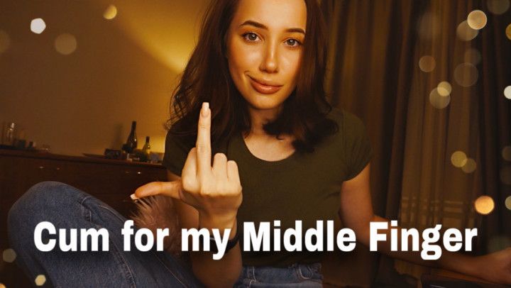 Middle finger Loser. Stroke for me