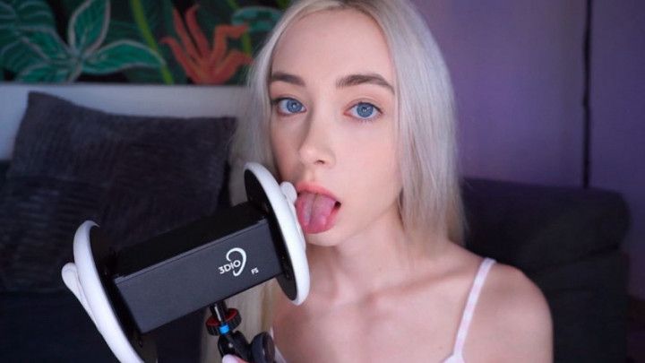 Earlicking ASMR From The Cute Blonde Girl