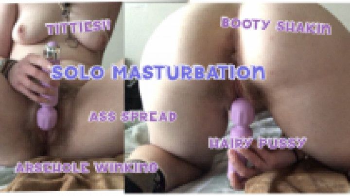 Hairy Solo Vibrator Masturbation