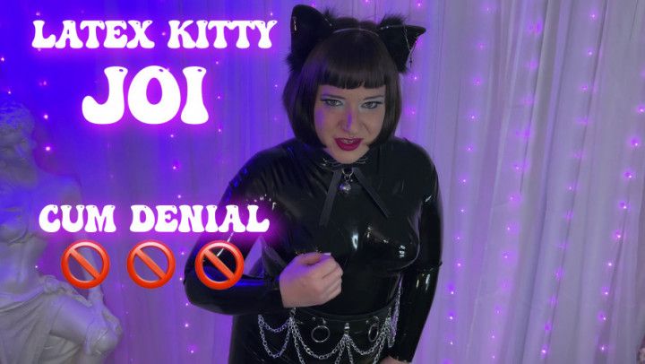 Latex Kitty Jerk Off Instructions Cum Denial JOI Denied