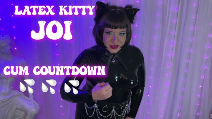 Latex Kitty Jerk Off Instructions JOI Cum Countdown