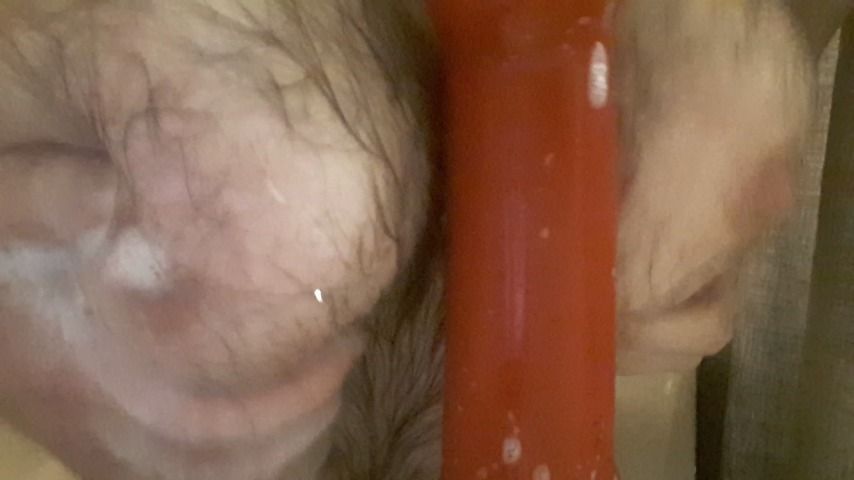 Hairy moobjobs in the shower